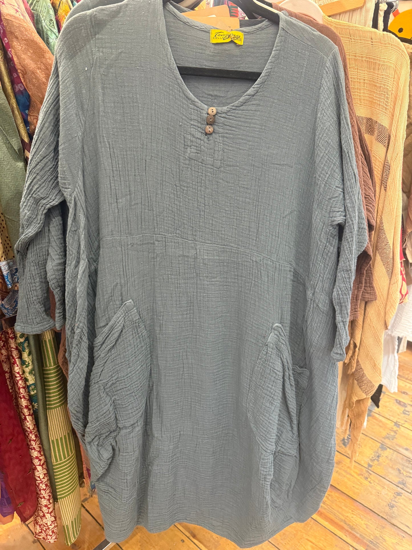 TEN Organic Cotton Dress: Free Size Long Sleeve