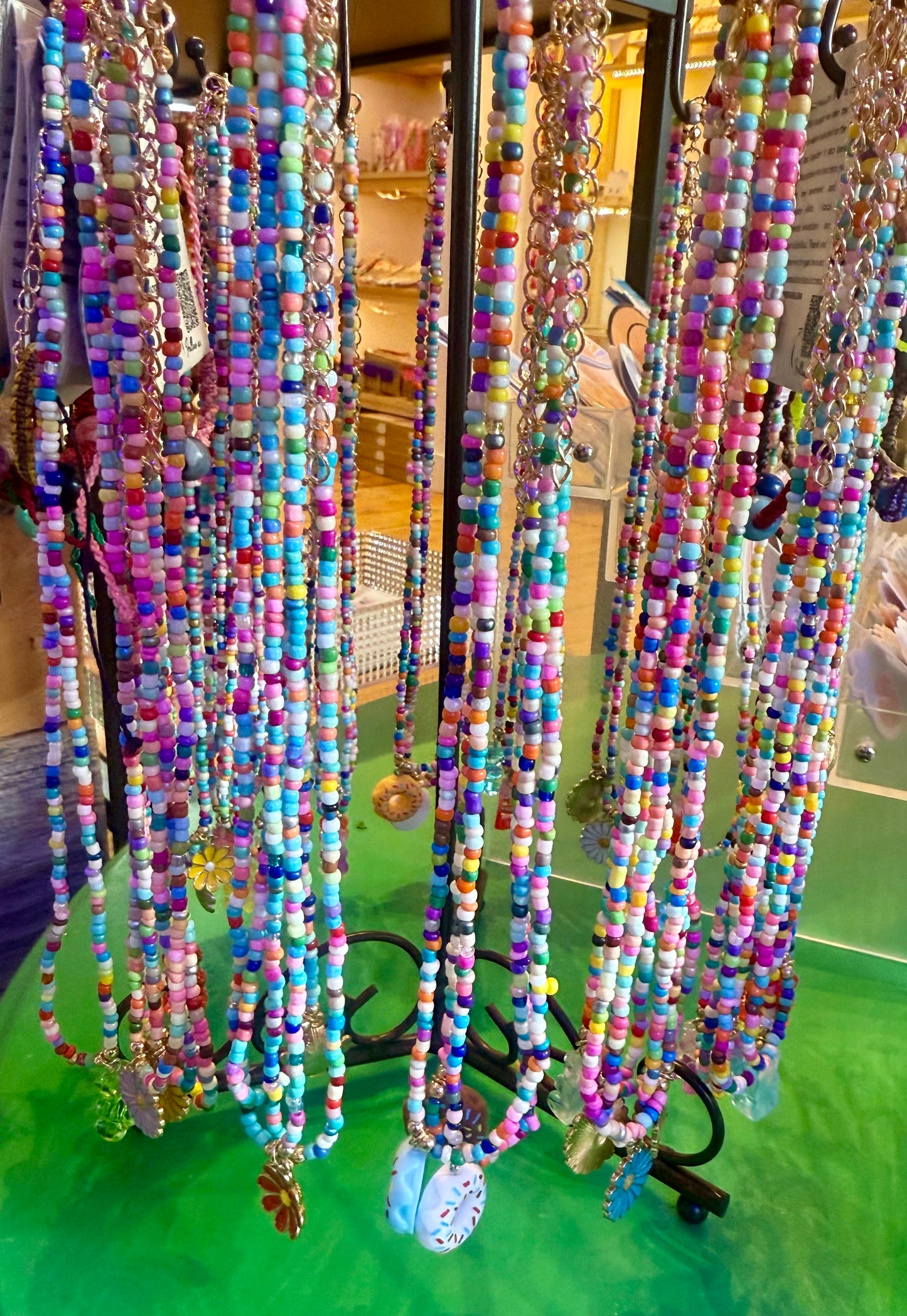 Necklace beaded with charm for kids $10