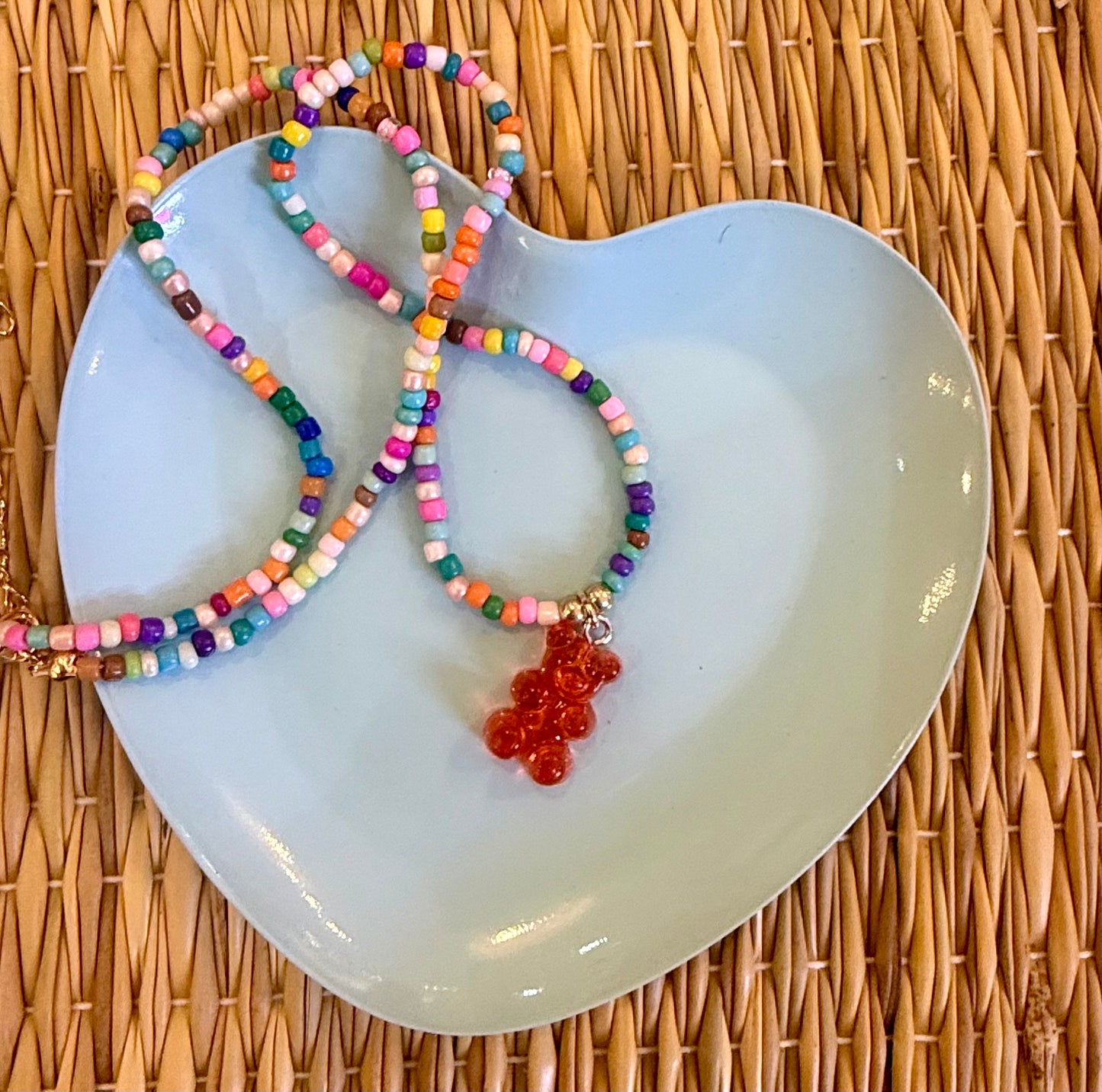 Necklace beaded with charm for kids $10