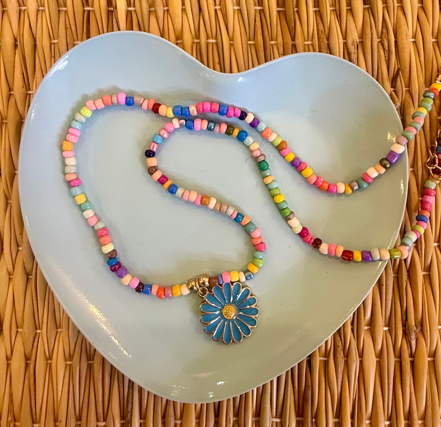 Necklace beaded with charm for kids $10
