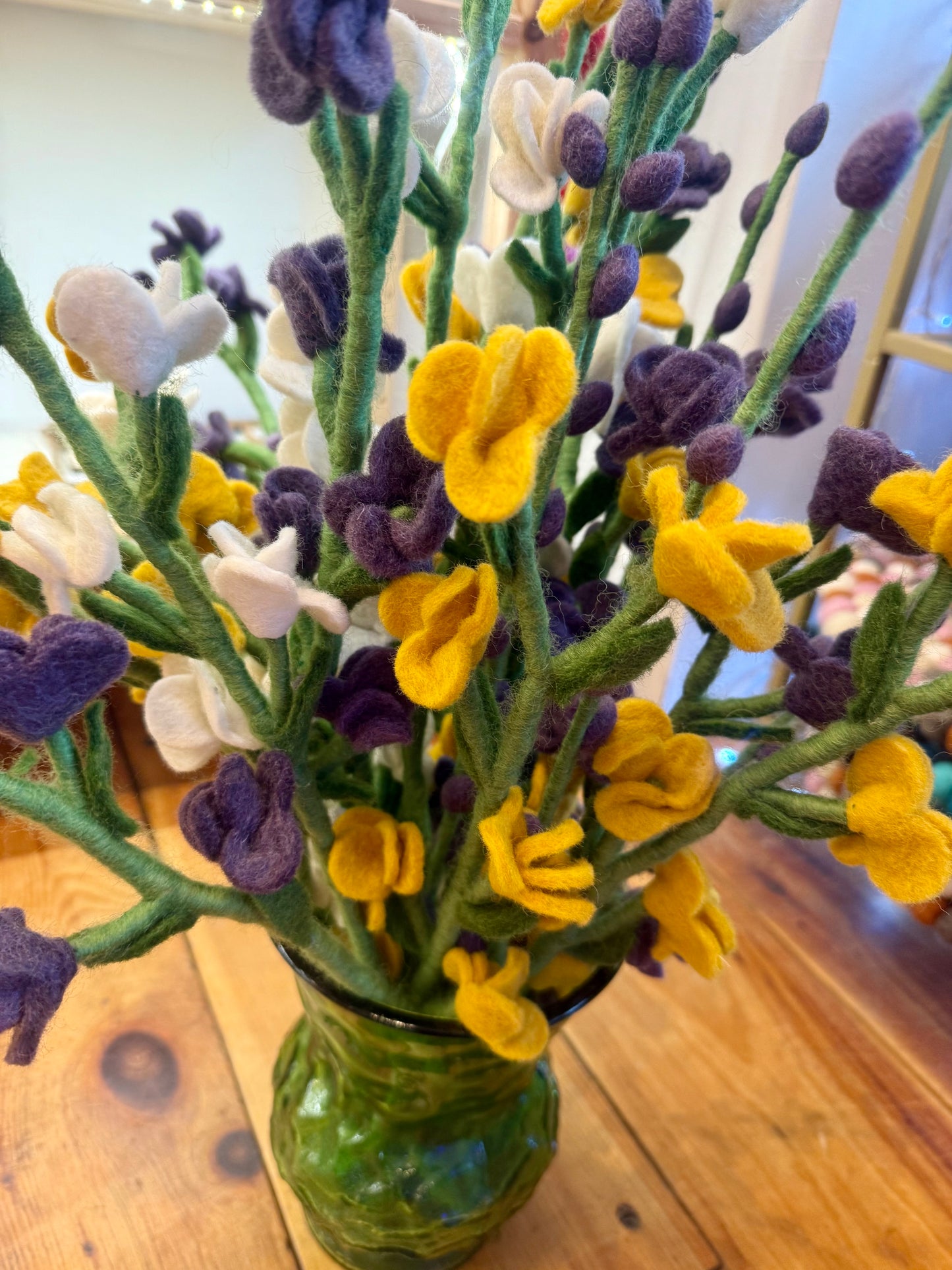 Flower Stalks Felted wool $9