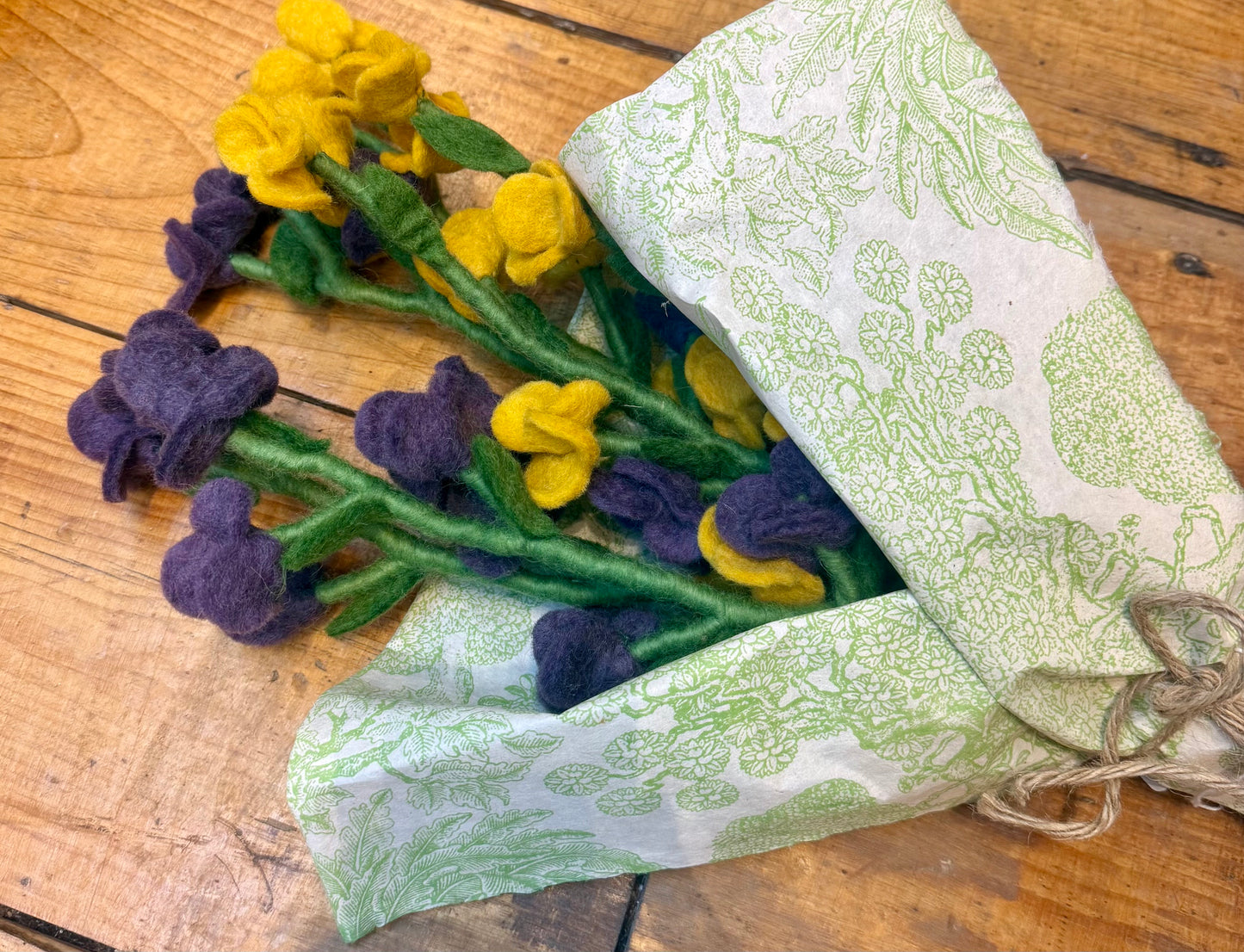 Flower Stalks Felted wool $9