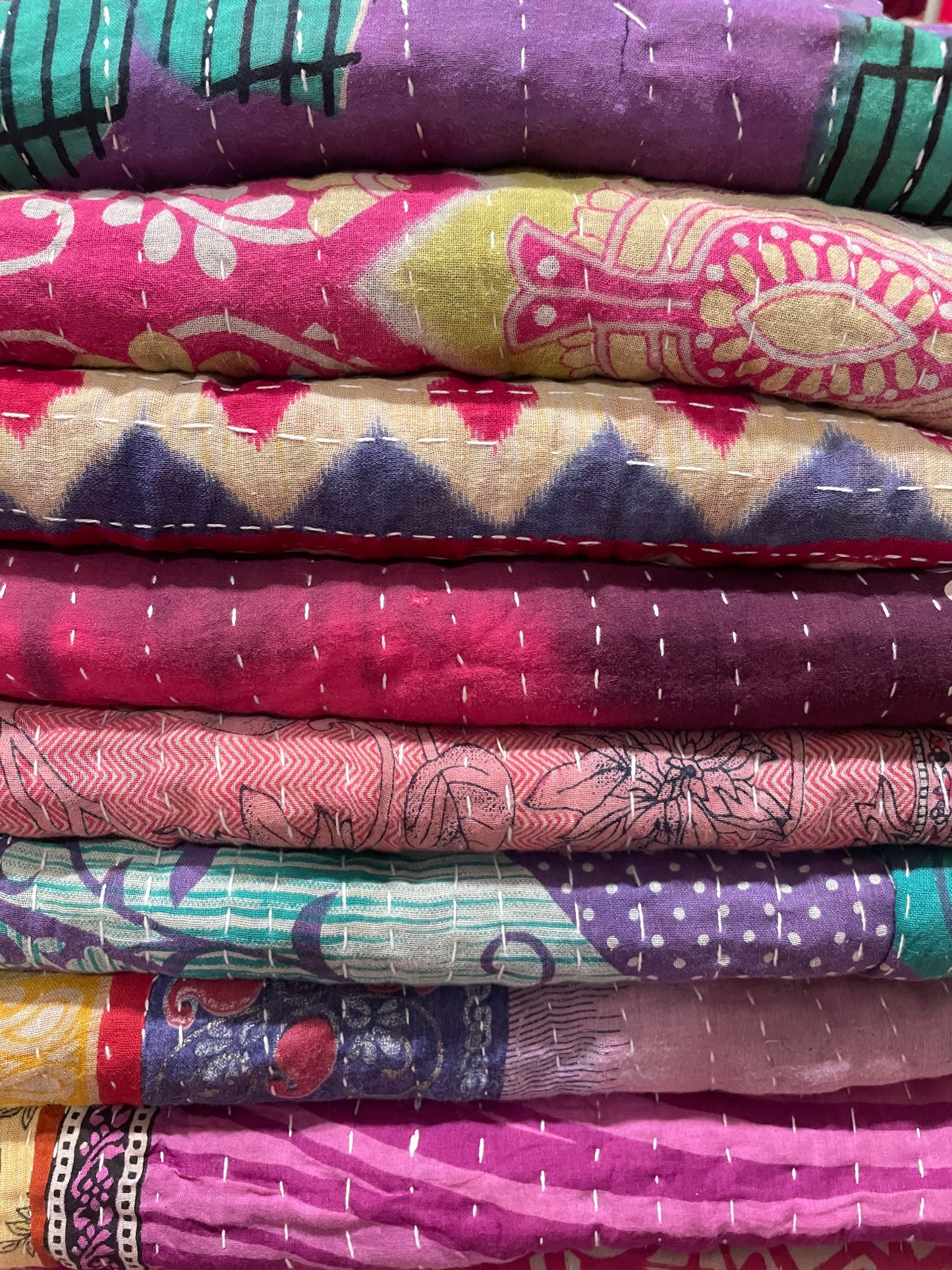 Kantha blankets $55
