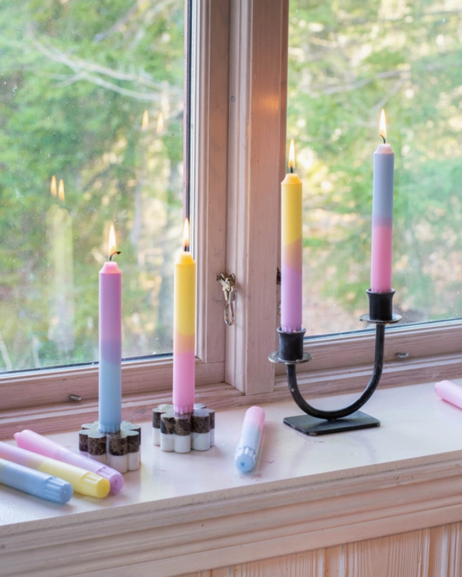 Tapered candle box of 10 $65