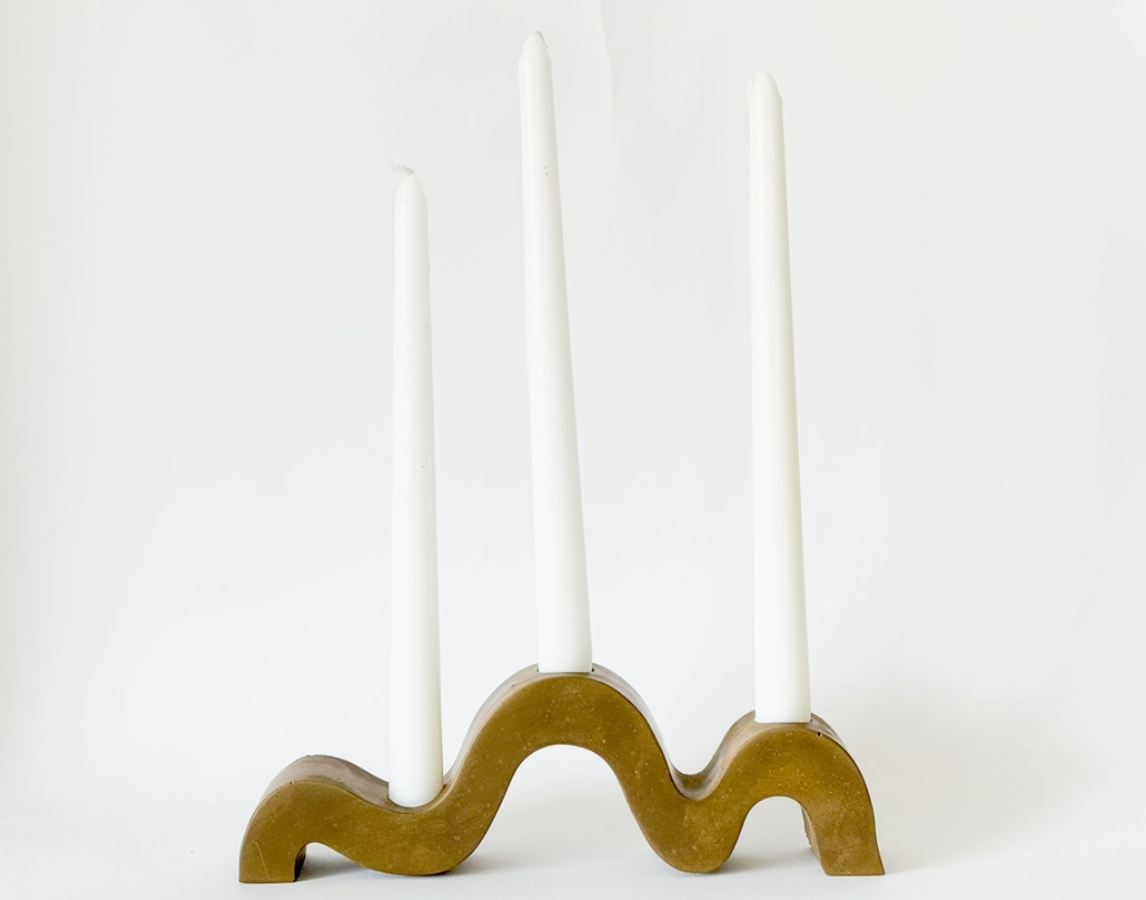 Wavy Taper Candle Holder | Candlestick Holder