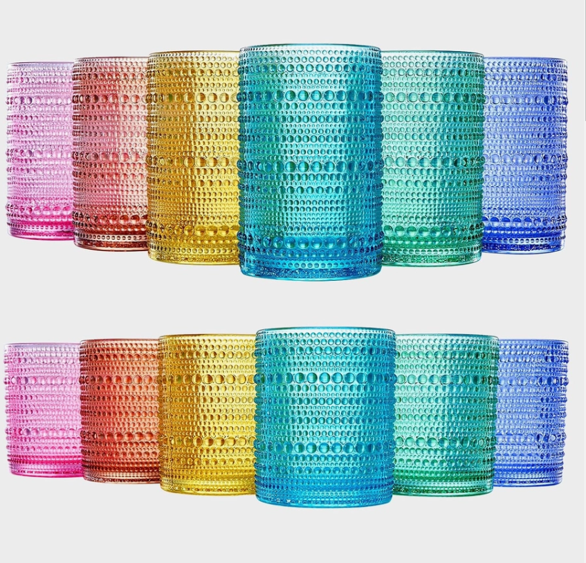 SAV Hobnail Glasses various colours 2 sizes