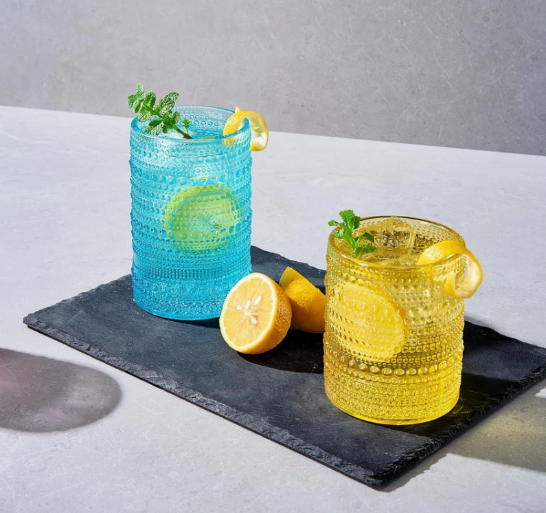 SAV Hobnail Glasses various colours 2 sizes