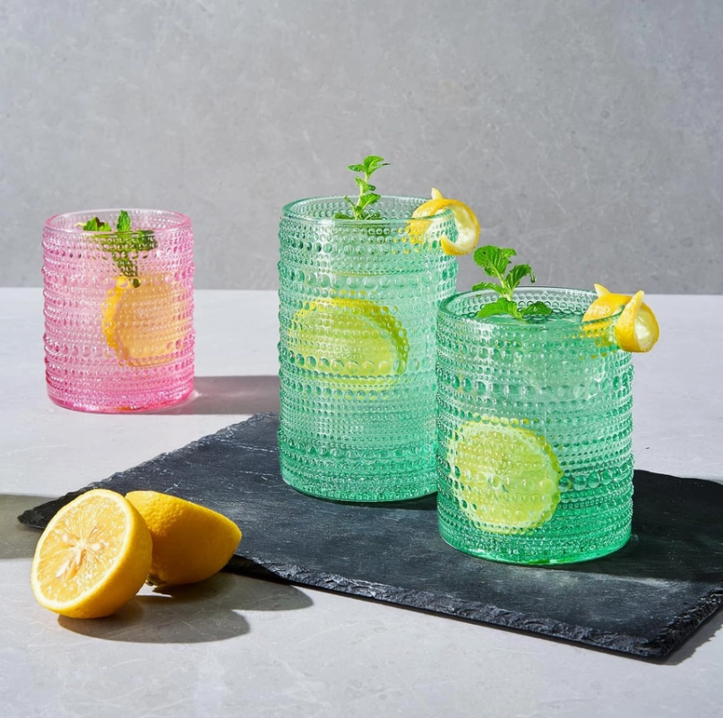 SAV Hobnail Glasses various colours 2 sizes
