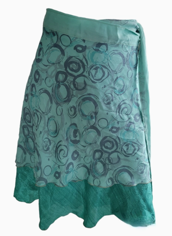 Mini wrap skirt reversible $40