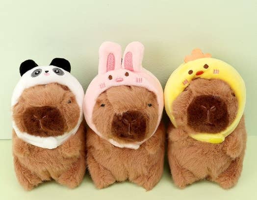BCC Capybara Plush Keychain – BIG Neck Hood Series