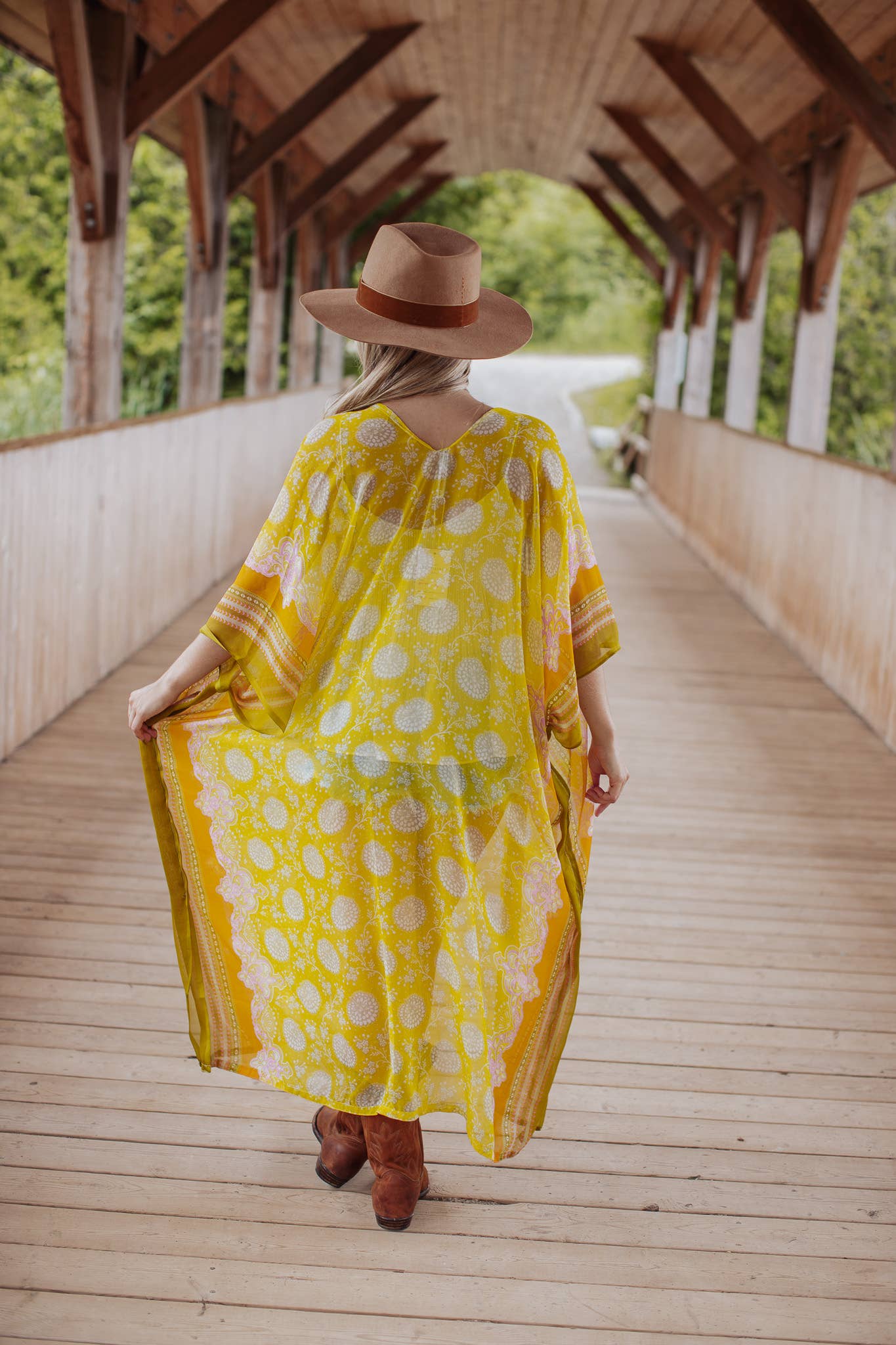 LLE Repurposed Sari Duster Kimono $70