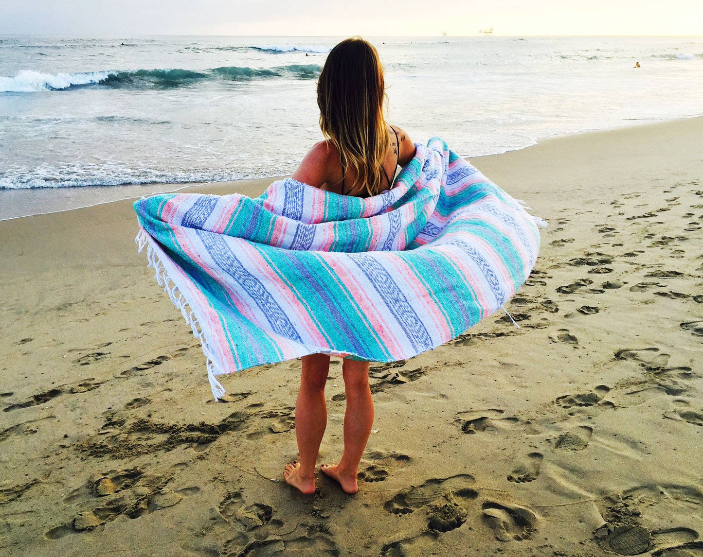 MEX Pastel Mexican Blankets Yoga, Beach, Pool $49