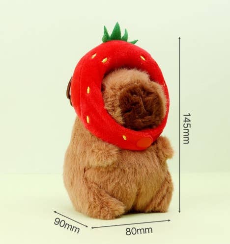 BCC Capybara Plush Keychain β BIG Neck Hood Series