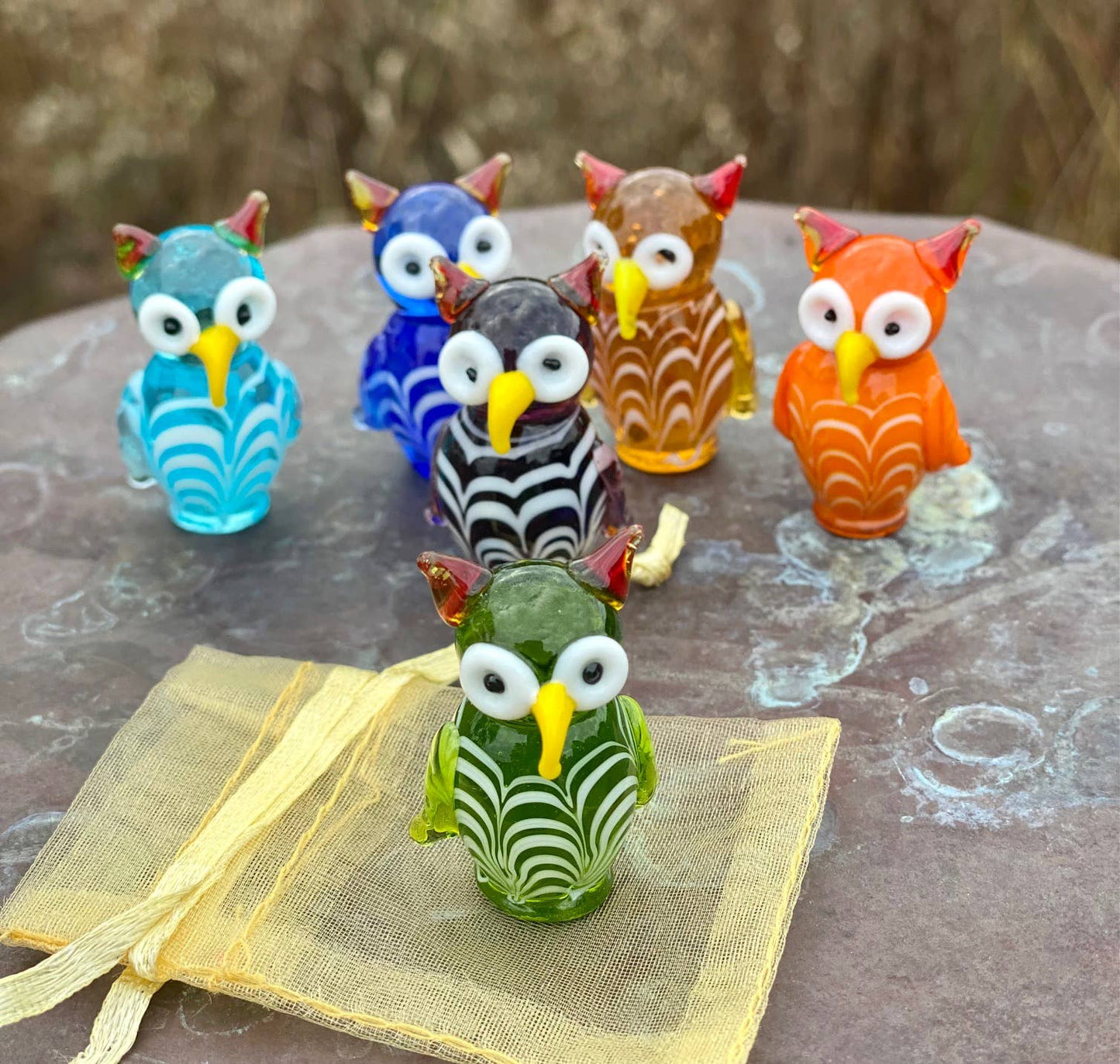 GIV Glass Owl Sitter Miniature Sitter Collectible $8