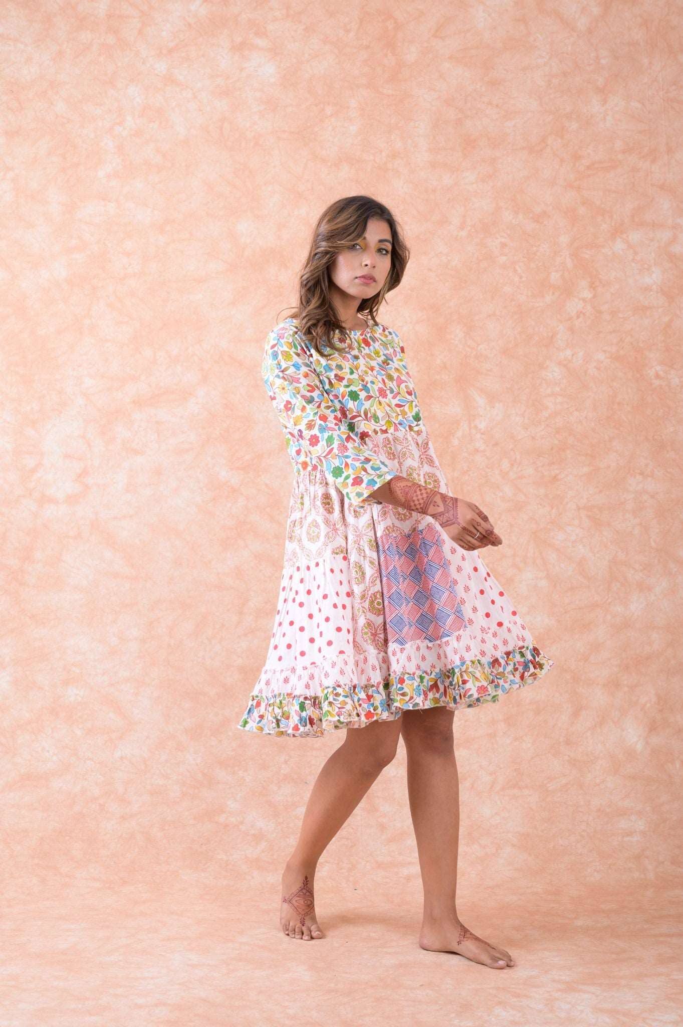 RHE Rhea Multi Pattern Dress $45