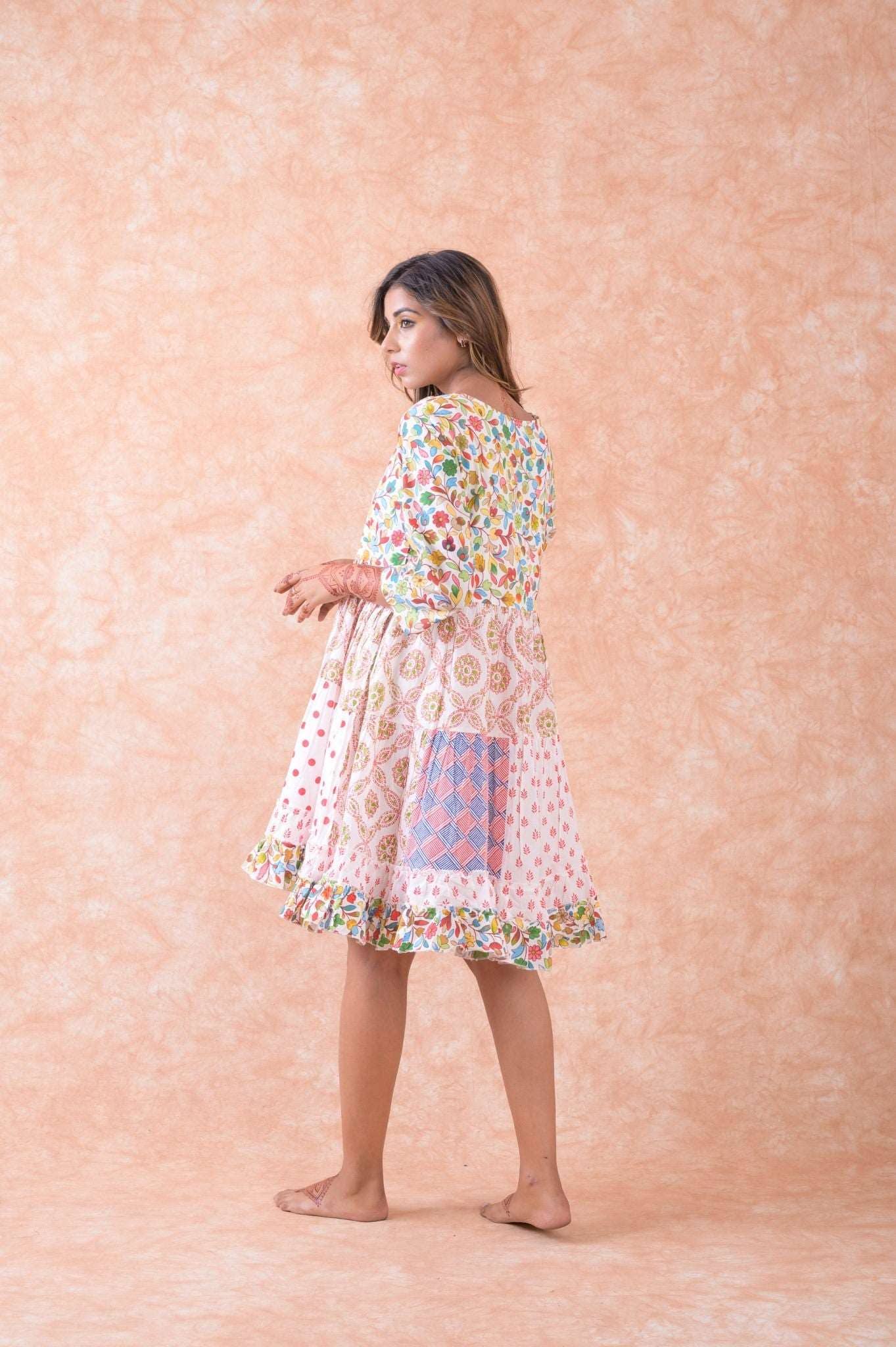 RHE Rhea Multi Pattern Dress $45