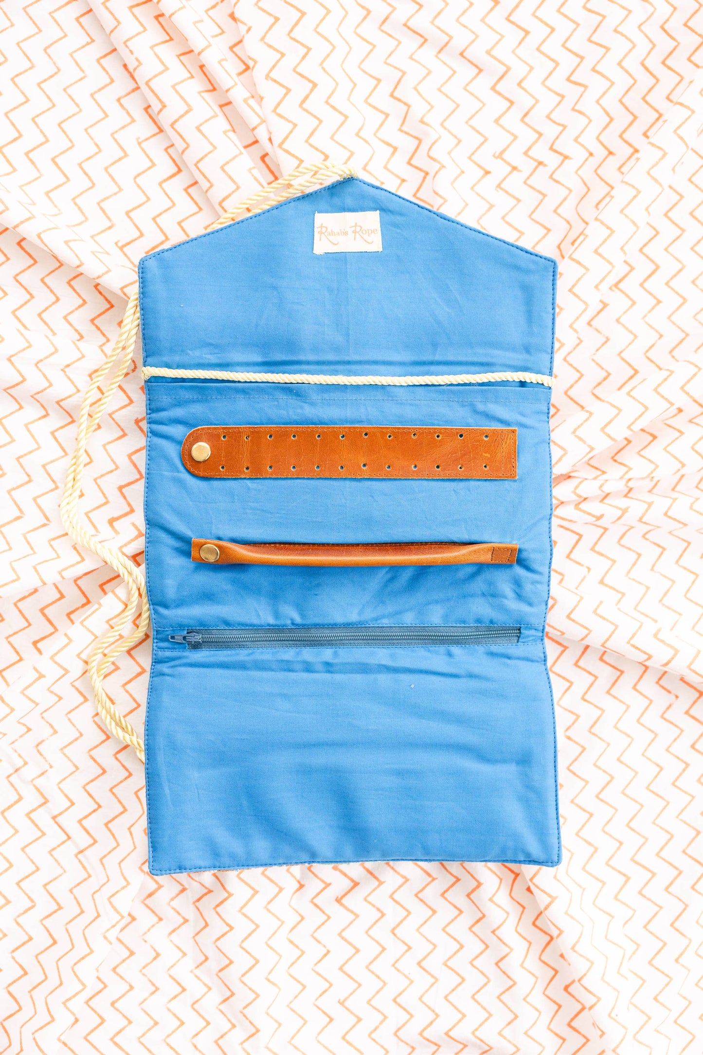 RAB Embroidered Velvet Jewelry Organizer Blue $39