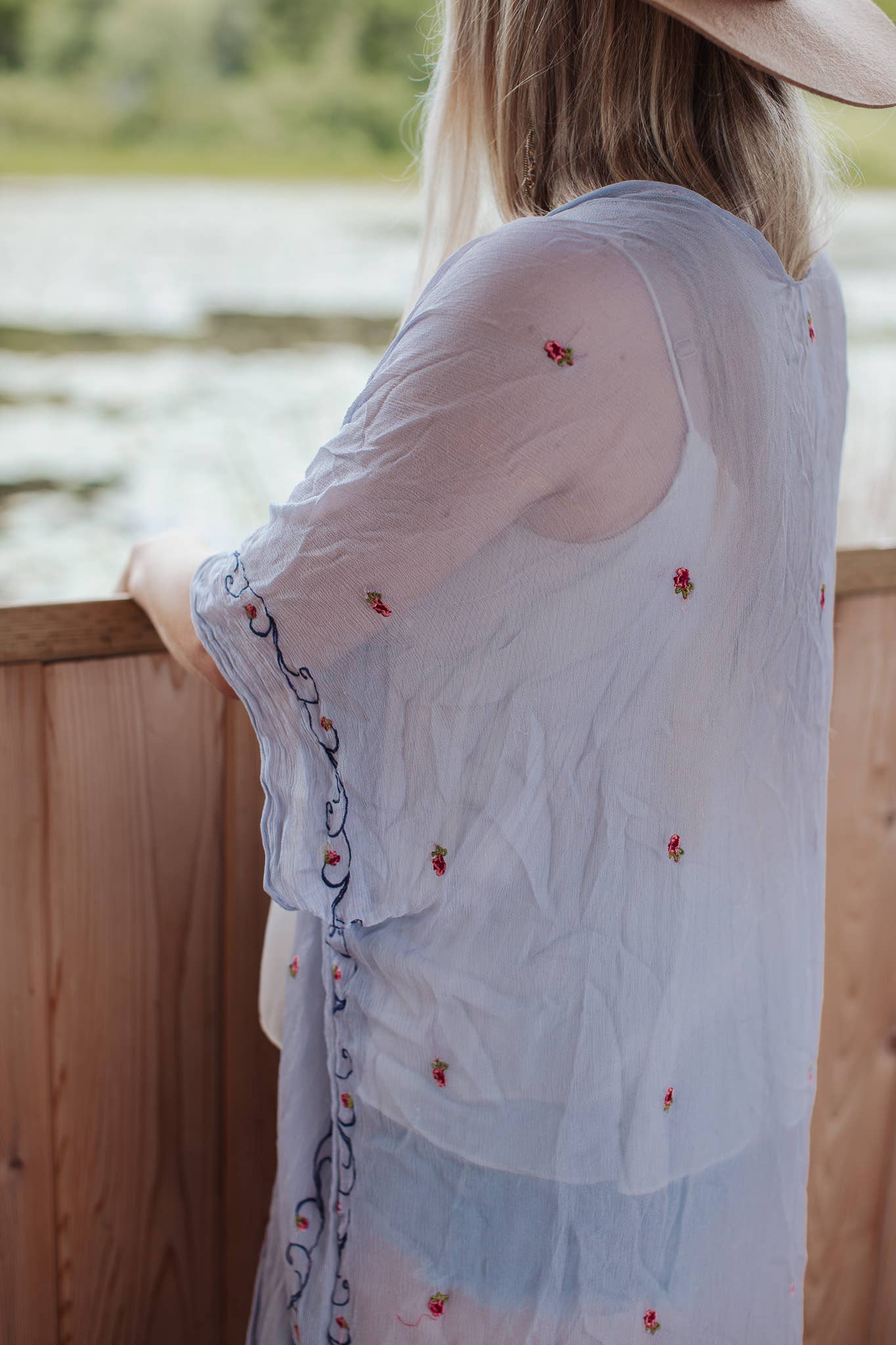 LLE Repurposed Sari Duster Kimono $70