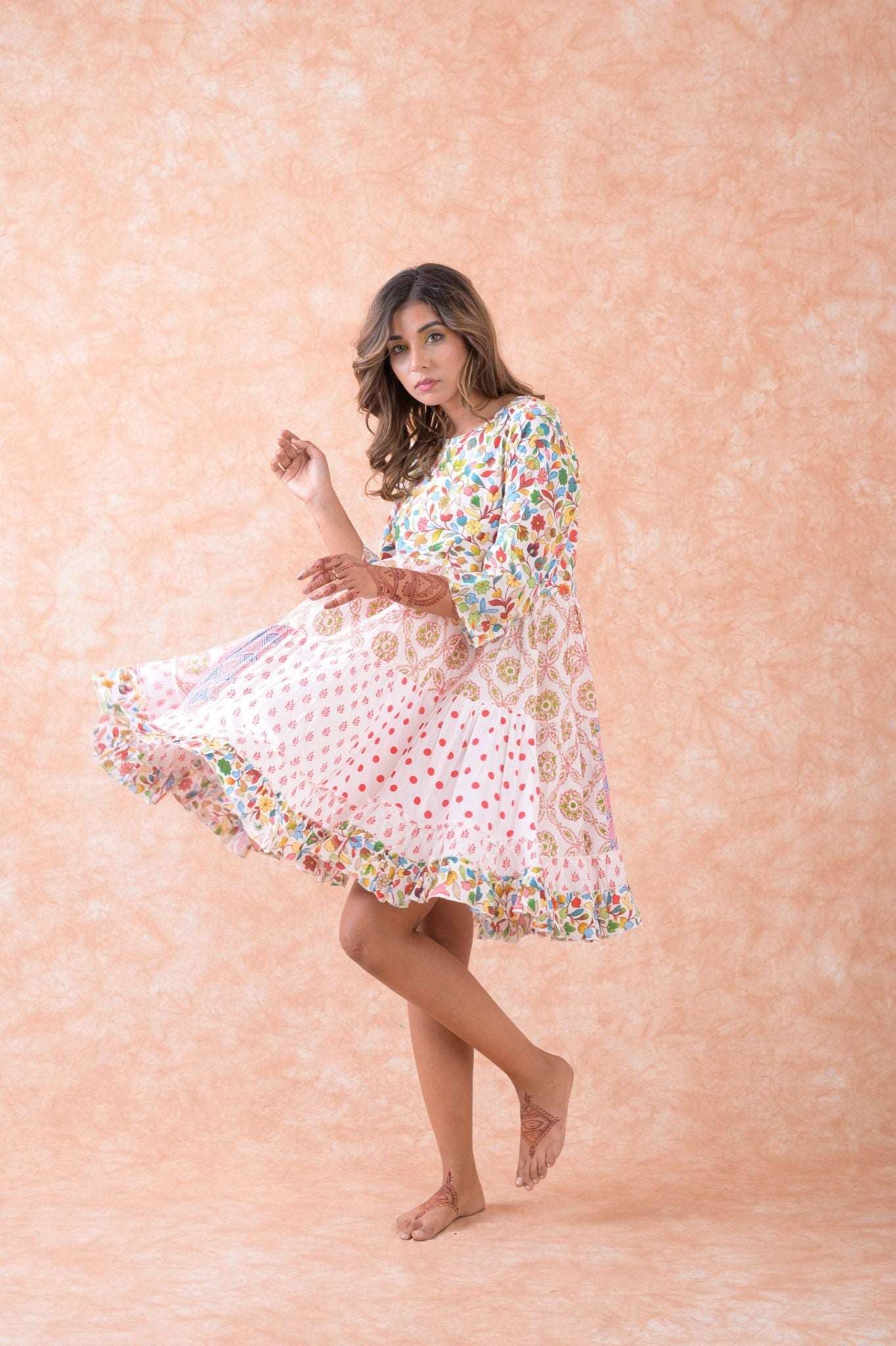 RHE Rhea Multi Pattern Dress $45