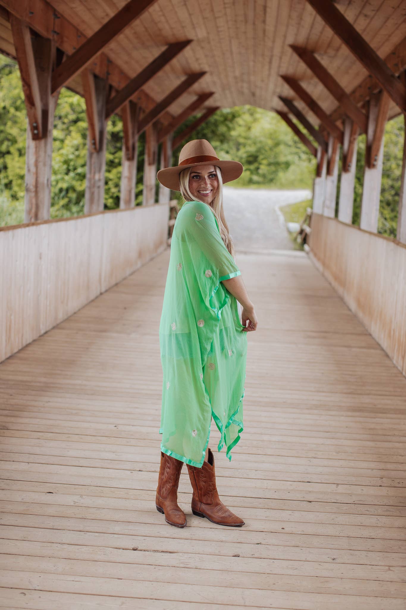 LLE Repurposed Sari Duster Kimono $70