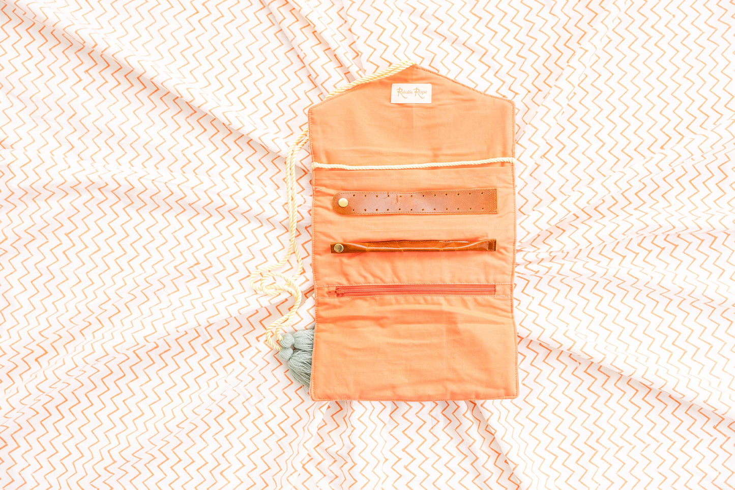 RAB Embroidered Velvet Jewelry Organizer-Coral $39
