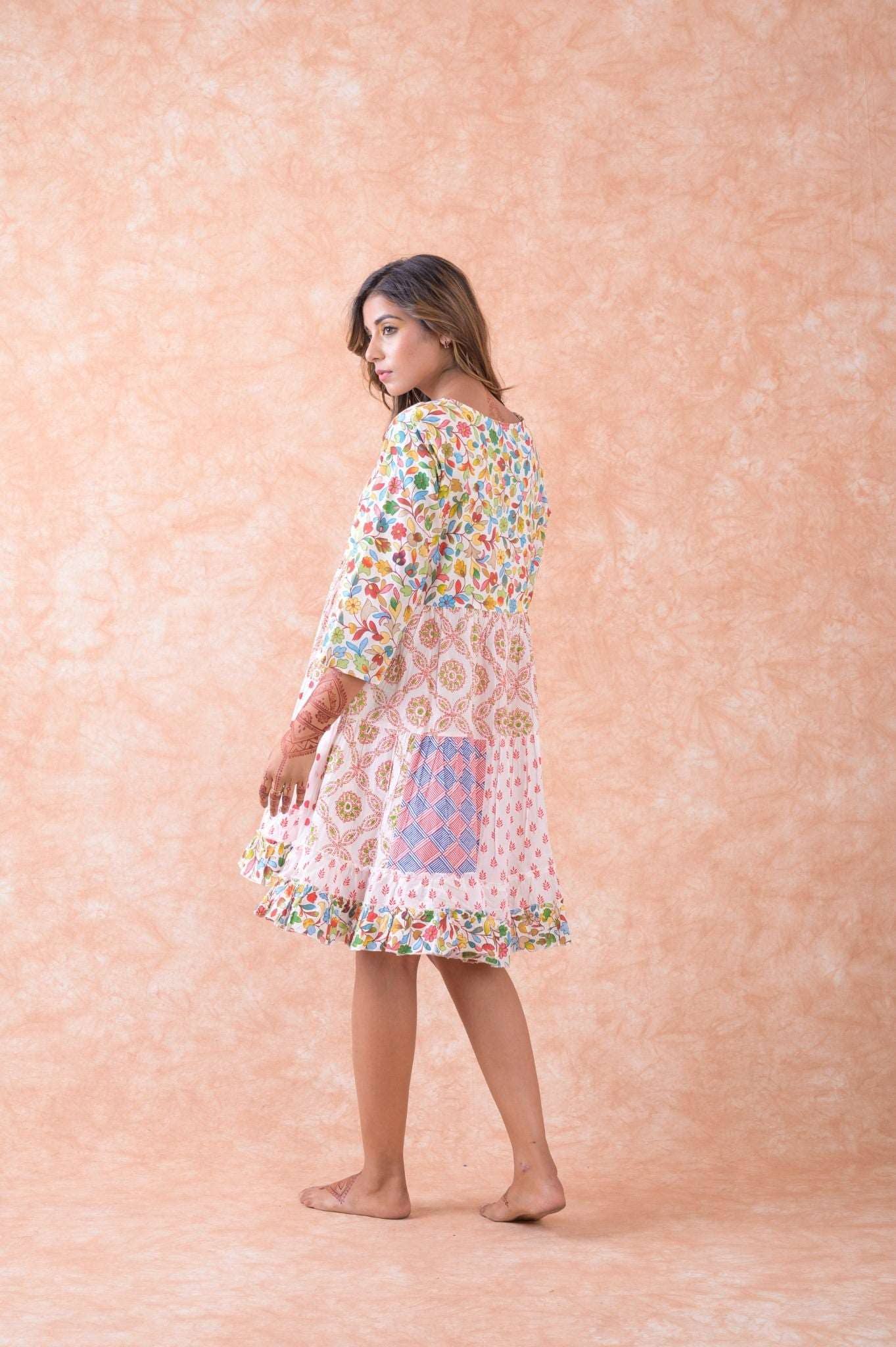 RHE Rhea Multi Pattern Dress $45