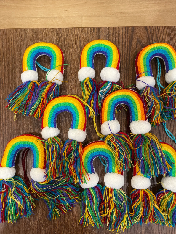 Pompom Rainbow Decoration from Mexico $17
