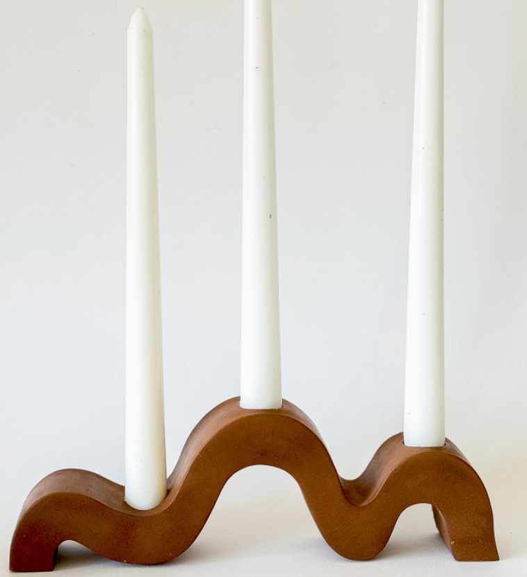 Wavy Taper Candle Holder | Candlestick Holder