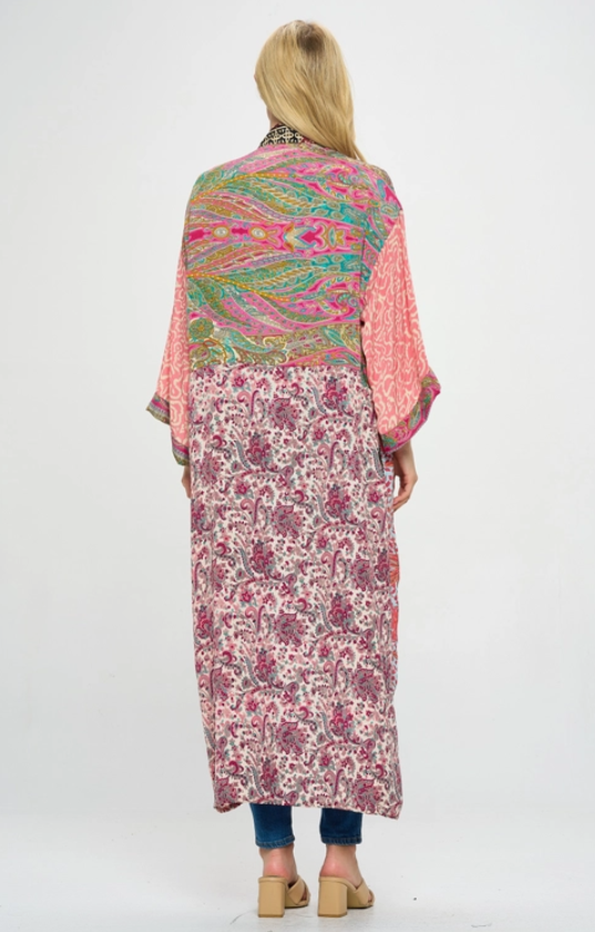 Kimono Upcycled Silk TALL $60