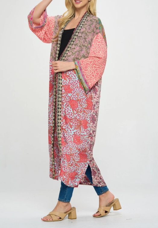 Kimono Upcycled Silk TALL $60
