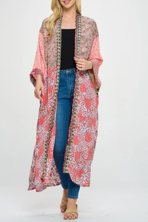 Kimono Upcycled Silk TALL $60
