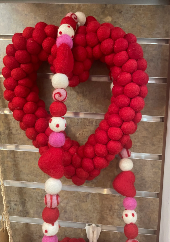Valentine Red Heart Shaped Wreath $35