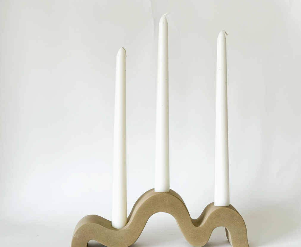 Wavy Taper Candle Holder | Candlestick Holder