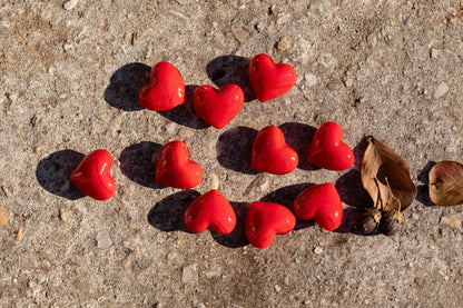 GIV Glass Pocket Hearts - Choose From Three Color Schemes $4