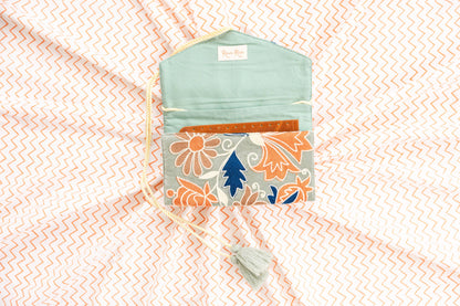 RAB Embroidered Velvet Jewelry Organizer Mint $39