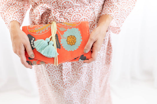 RAB Embroidered Velvet Jewelry Organizer-Coral $39