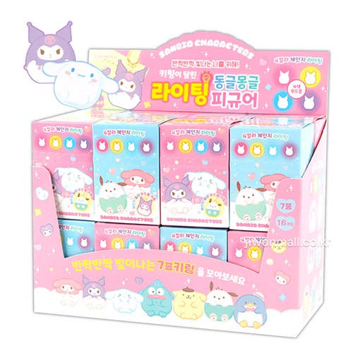 BCC Sanrio Mood Lighting Charaters Figure Key RIng Zipper Charm
