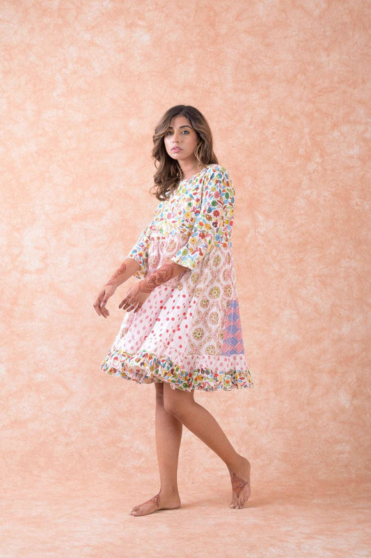 RHE Rhea Multi Pattern Dress $45