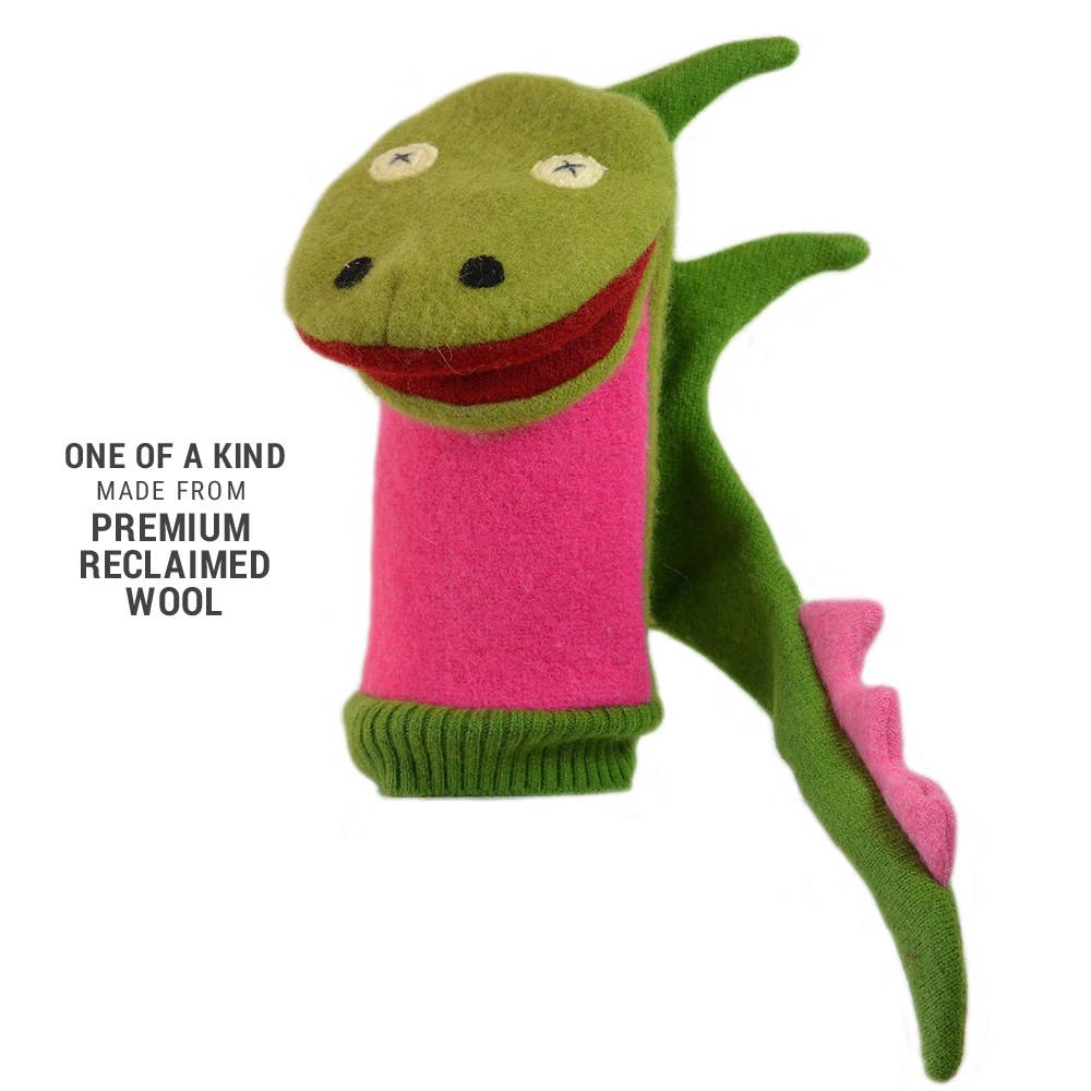CAT Cate and Levi Dragon Puppet | Reclaimed Wool $30