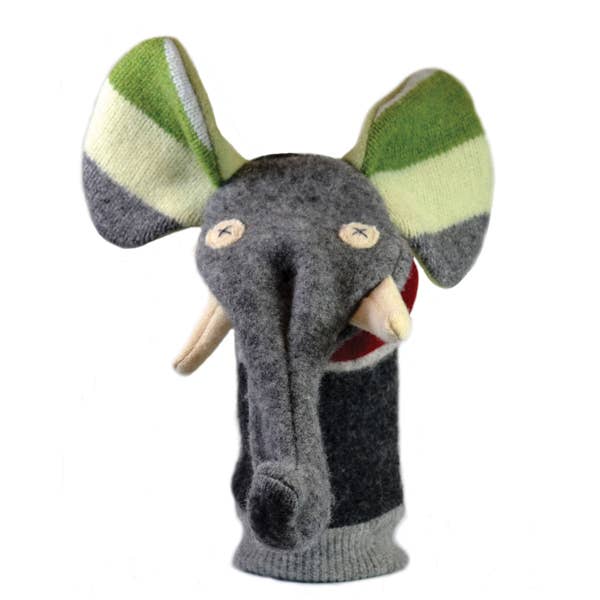 CAT Cate & Levi Elephant Puppet | Reclaimed Wool $30