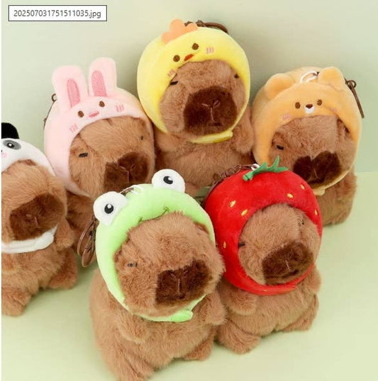 BCC Capybara Plush Keychain – BIG Neck Hood Series