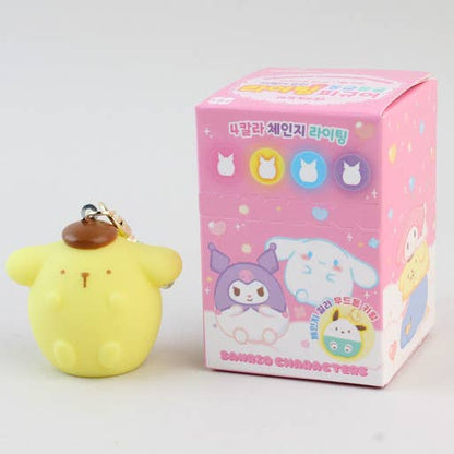 BCC Sanrio Mood Lighting Charaters Figure Key RIng Zipper Charm