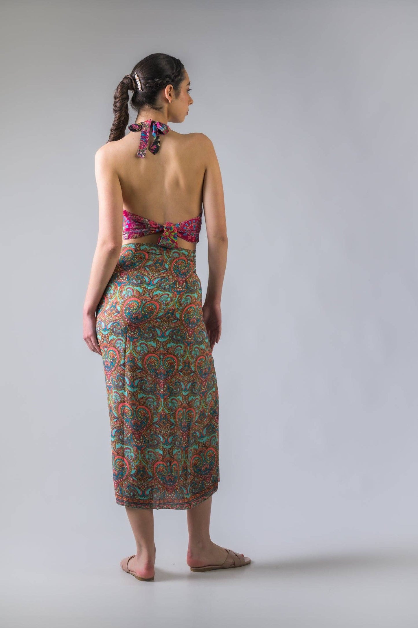 RHE Rhea Flowers Print Long Wrap Skirt Various $50