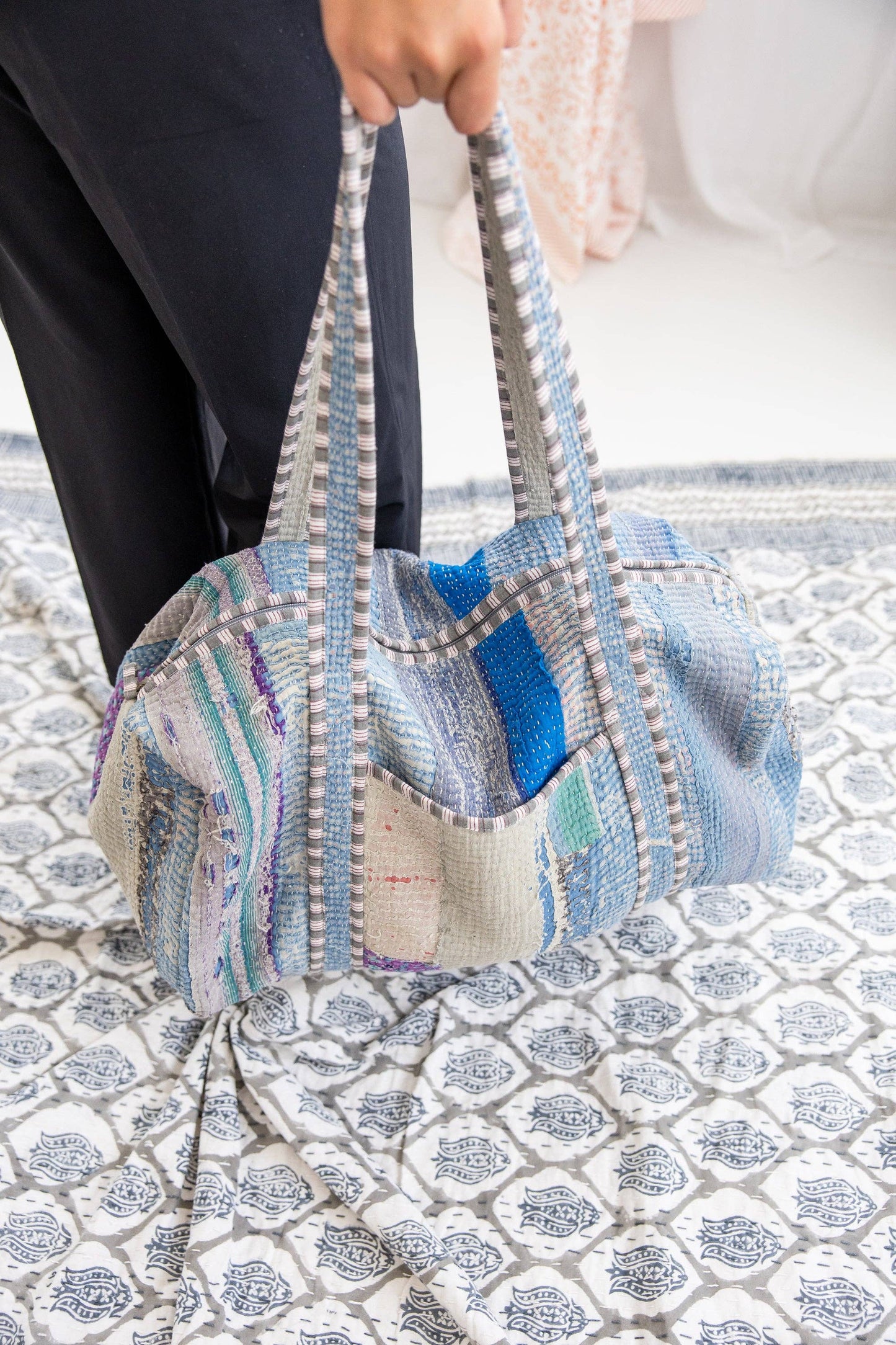 Heritage Stitch Antique Kantha Duffle Bag
