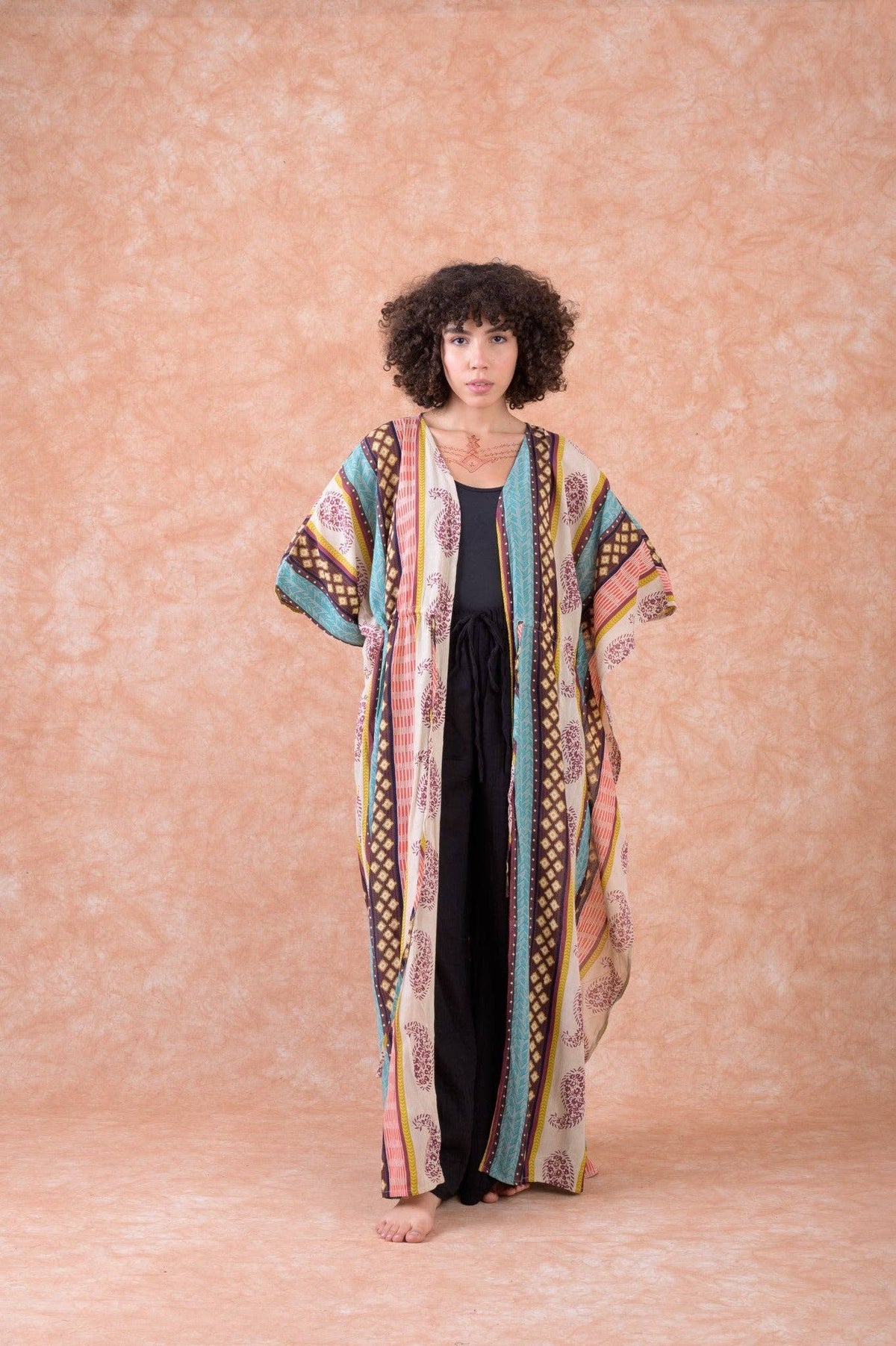 RHE Rhea Fortune Long Kaftan $60