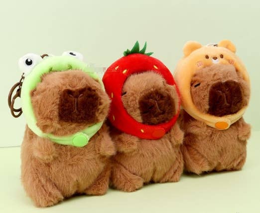 BCC Capybara Plush Keychain – BIG Neck Hood Series