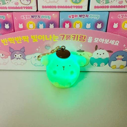 BCC Sanrio Mood Lighting Charaters Figure Key RIng Zipper Charm