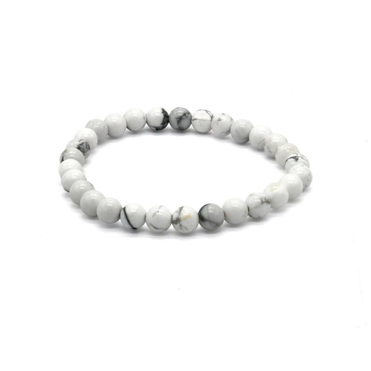 TIS Howlite Bracelet (6mm) $20