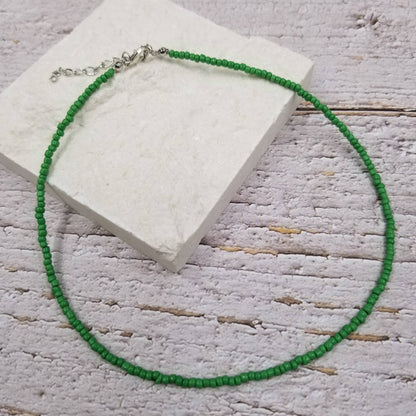 CER Boho Layered Colorful Seed Beads Necklace $10