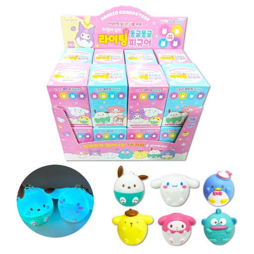 BCC Sanrio Mood Lighting Charaters Figure Key RIng Zipper Charm